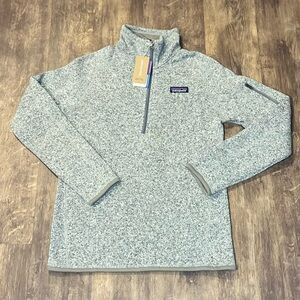 Patagonia Women’s Quarter-Zip Better Sweater - Light Gray Birch White XS